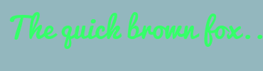 Image with Font Color 35FF69 and Background Color 93B7BE